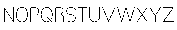 Nsai Pro Rounded Narrow UltLt Font UPPERCASE