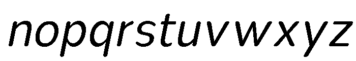 Nsai Pro Rounded Nr Bk It Font LOWERCASE