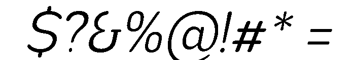 Nsai Pro Rounded Nr Lt It Font OTHER CHARS