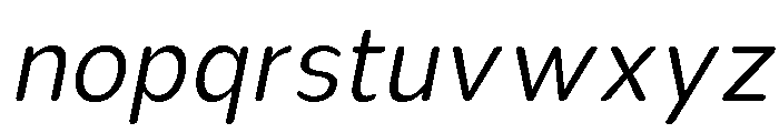Nsai Pro Rounded Nr Lt It Font LOWERCASE