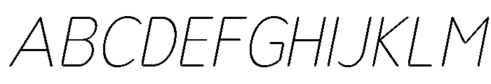 Nsai Pro Rounded Nr UL It Font UPPERCASE