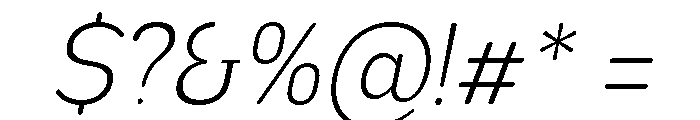 Nsai Pro Rounded Nr XLt It Font OTHER CHARS