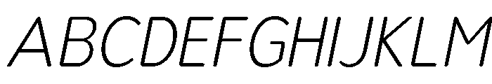 Nsai Pro Rounded Nr XLt It Font UPPERCASE