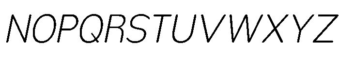 Nsai Pro Rounded Nr XLt It Font UPPERCASE