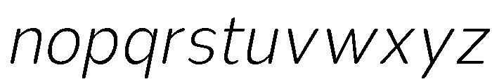 Nsai Pro Rounded Nr XLt It Font LOWERCASE