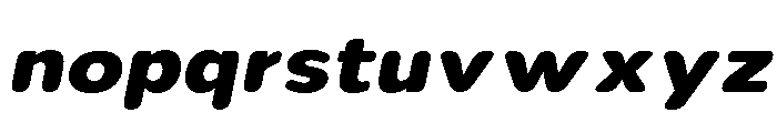 Nsai Pro Rounded Wide ExtBd Ita Font LOWERCASE