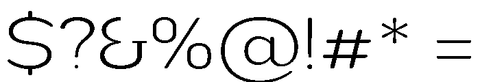 Nsai Pro Rounded Wide ExtLt Font OTHER CHARS