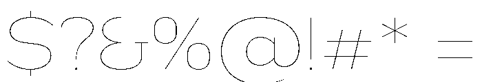 Nsai Pro Rounded Wide Hairline Font OTHER CHARS