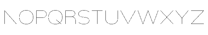 Nsai Pro Rounded Wide Hairline Font UPPERCASE
