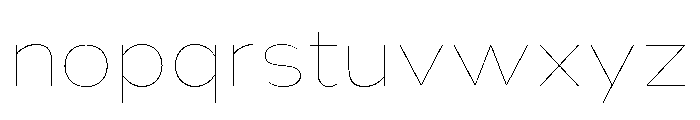 Nsai Pro Rounded Wide Hairline Font LOWERCASE