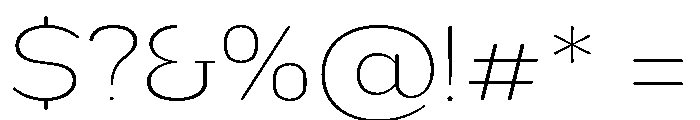 Nsai Pro Rounded Wide UltLt Font OTHER CHARS