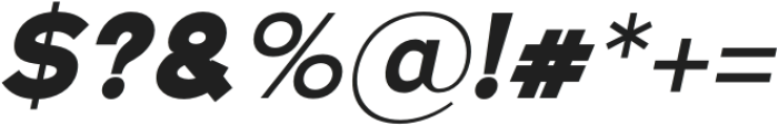 Nsai ExtraBold Italic otf (700) Font OTHER CHARS