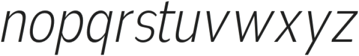 Nsai Pro Condensed ExtraLight Italic otf (200) Font LOWERCASE
