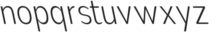 Nsai Pro Condensed ExtraLight Slanted otf (200) Font LOWERCASE