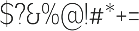 Nsai Pro Condensed ExtraLight otf (200) Font OTHER CHARS