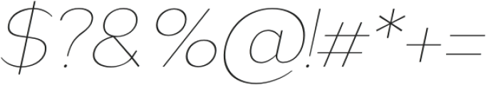 Nsai Thin Italic otf (100) Font OTHER CHARS