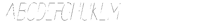Nsai Pro Compressed Hairline Italic Font UPPERCASE