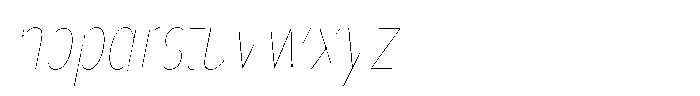 Nsai Pro Compressed Hairline Italic Font LOWERCASE