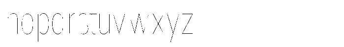 Nsai Pro Compressed Hairline Font LOWERCASE