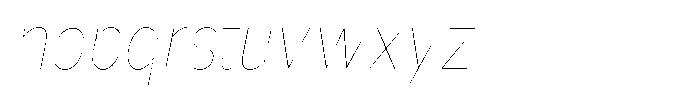 Nsai Pro Condensed Hairline Italic Font LOWERCASE