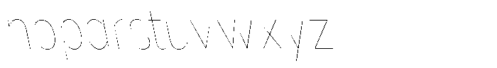 Nsai Pro Condensed Hairline Slanted Font LOWERCASE