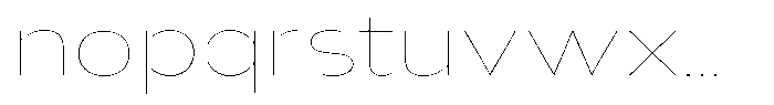 Nsai Pro Expanded Hairline Font LOWERCASE