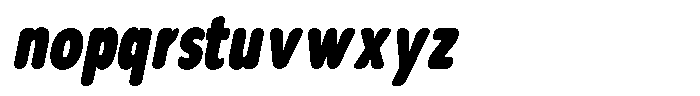 Nsai Pro Rounded Comp Extra Black Italic Font LOWERCASE