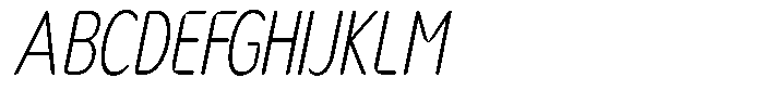 Nsai Pro Rounded Comp Extra Light Italic Font UPPERCASE