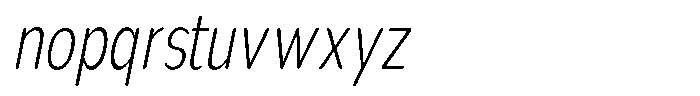 Nsai Pro Rounded Comp Extra Light Italic Font LOWERCASE