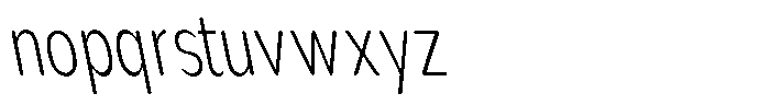 Nsai Pro Rounded Comp Extra Light Slanted Font LOWERCASE