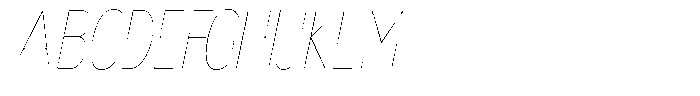 Nsai Pro Rounded Comp Hairline Italic Font UPPERCASE