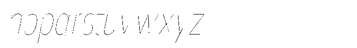 Nsai Pro Rounded Comp Hairline Italic Font LOWERCASE