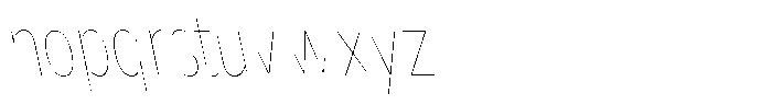 Nsai Pro Rounded Comp Hairline Slanted Font LOWERCASE