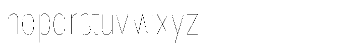 Nsai Pro Rounded Compressed Hairline Font LOWERCASE