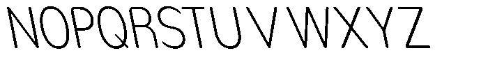 Nsai Pro Rounded Condensed Extra Light Slanted Font UPPERCASE