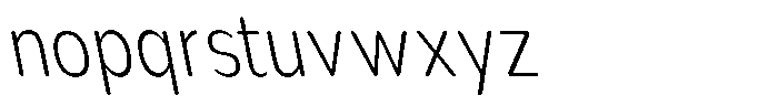 Nsai Pro Rounded Condensed Extra Light Slanted Font LOWERCASE