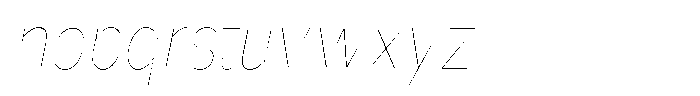 Nsai Pro Rounded Condensed Hairline Italic Font LOWERCASE