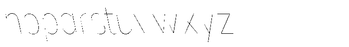 Nsai Pro Rounded Condensed Hairline Slanted Font LOWERCASE