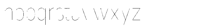 Nsai Pro Rounded Condensed Hairline Font LOWERCASE