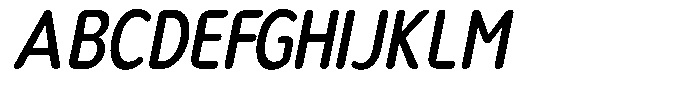 Nsai Pro Rounded Condensed Medium Italic Font UPPERCASE