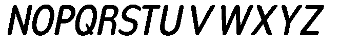 Nsai Pro Rounded Condensed Medium Italic Font UPPERCASE