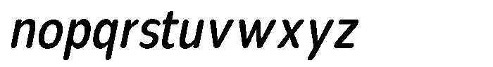 Nsai Pro Rounded Condensed Medium Italic Font LOWERCASE