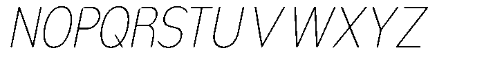 Nsai Pro Rounded Condensed Ultra Light Italic Font UPPERCASE