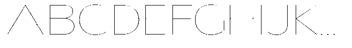 Nsai Pro Rounded Expanded Hairline Font UPPERCASE