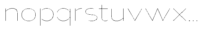 Nsai Pro Rounded Expanded Hairline Font LOWERCASE