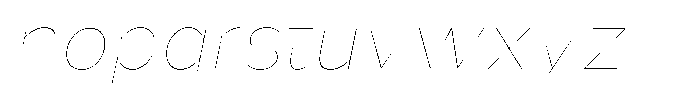 Nsai Pro Rounded Hairline Italic Font LOWERCASE