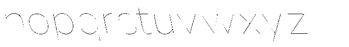 Nsai Pro Rounded Hairline Slanted Font LOWERCASE