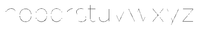 Nsai Pro Rounded Hairline Font LOWERCASE