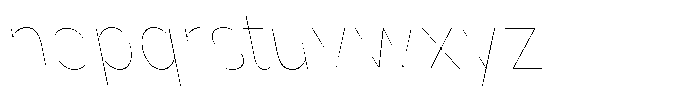 Nsai Pro Rounded Narrow Hairline Slanted Font LOWERCASE