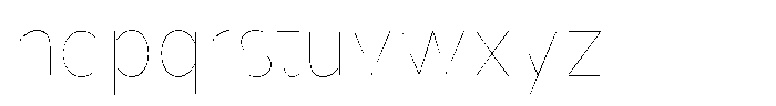 Nsai Pro Rounded Narrow Hairline Font LOWERCASE